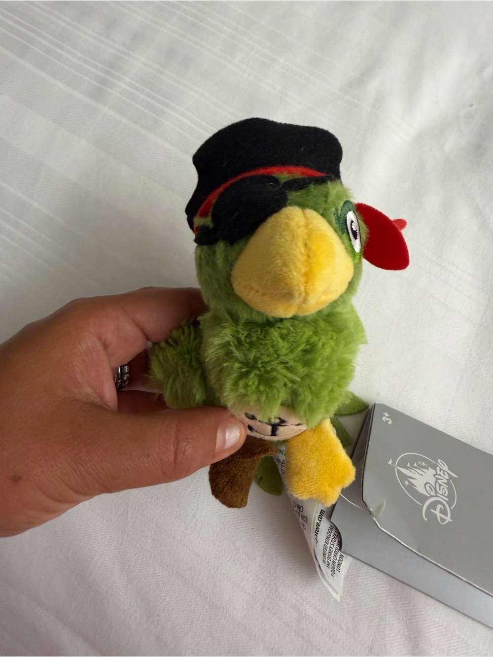 Disney Green Plush Pirate Parrot from beak and barrel magnet shoulder plush